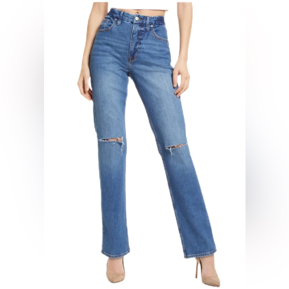 Good American Good 90s Icon Straight in Indigo064, Size 27
